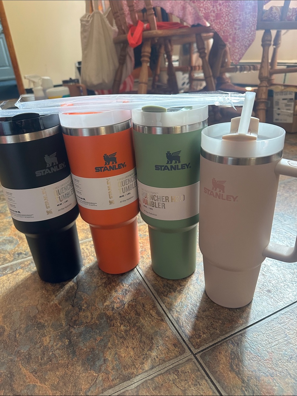 Stanley Insulated Tumblers Variety Pack - Black, Orange, Green, Pink